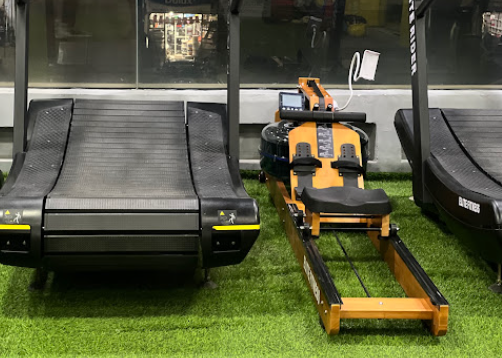 Treadmill and rowing equipment