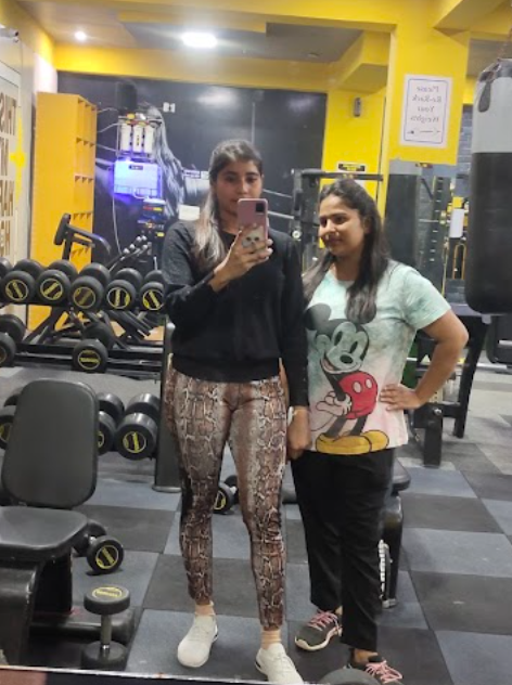 Women training in the gym